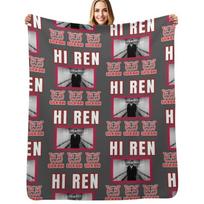 Hi Ren Sick Boi Throw Blanket Lightweight Warm Blanket for Travel Camping Size: 75*100cm, Weight: 230 GSM gray