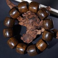 Xuantong Fidelity Bodhisattva Chess Agarwood Bracelet Men's and Women's Buddha Bead Wenwan Old-fashioned Straight Cut Bead Rosary Bead Bracelet brown