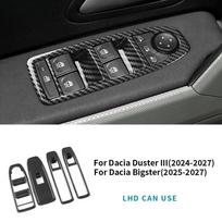 Automobilio lango pakėlimo panelė anglies pluošto stiliaus 2024 2025 2026 Dacia Duster 3 Dacia Bigster 2025 2026 interjero apdailos lipdukas Carbon fibre pattern / LHD onl gray