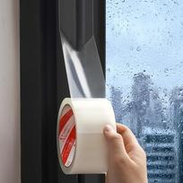 20m Window Weatherproof Seal Tape  Transparent  No-Residue Seal Film for Door and Window Ventilation Isolation, Self-Adhesive 50mm&20M mėlyna