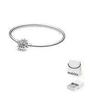 Pandora 925 Sterling Silver Bangles Women's 597563CZ 17-Original Box And Original Bag white