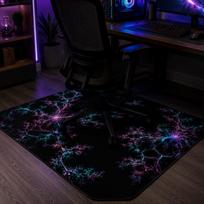Cosmic Vortex Light Trail Gaming Rug Non Slip Anti Noise Chair Protector Floor Mat E Sports Study Room Decor 40x60cm 16x24inch