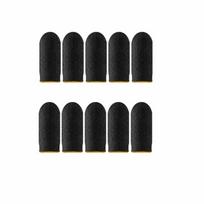 10PCS Breathable Gaming Finger Sleeves Nano Fiber Gaming Fingertip Covers  Mobile Gaming geltona