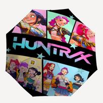 KPop Demon Hunters Theme Automatic Umbrella, Lightweight & Portable, 8 Rib, Perfect for Outdoor Travel, Birthdays, Christmas, Gifts. Three-fold umbrella