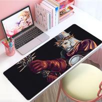Dark Gothic Game BBlasphemous 2 Mouse Pad Large Thick Desk Pad Stitched Edges Gaming Mouse Mat For Pc 800x300x2mm gray