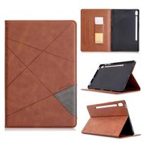 Dėklas Samsung Galaxy Tab S6 10,5 colio (2019 m. leidimas)(SM-T860/T865) Verslo Premium PU Odos Folio Dėklas su Keliais Žiūrėjimo Kampais Kortelių Kišenė SM-T860/T865 ruda