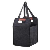 Insulated Portable Cup Holder Bag for 4 Large Bottles Adjustable Dividers Foldable Designs Leakproof Top Shoulder Strap 1 gray