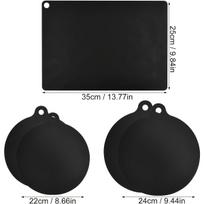 5pcs Induction Cooker Protective Mat Set Heat-Resistant Silicone Stove Top Cover Wear-Resistant And Non-Slip Protective Countertop Mat 5 pcs black