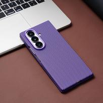 Case for Samsung Z Fold 7 6 5 4 3 carbon fiber shell magnetic wireless charging tough case Shock Proof plain Line Anti-Scratch Galaxy Z Fold4 violetinė