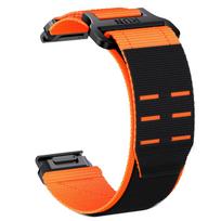 22 26mm Garmin Nailono Kilpa Greito Atsegimo Dirželis Apyrankė Fenix5 5Plus 6 6Pro 7Pro Instinct 965 Laikrodžio Dirželis Fenix5X 6X 7X Diržas Quick fit 26mm oranžinė