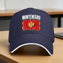 Montenegro Map Flag Baseball Cap  Running Hippie Dropshipping Hip Hop Hats Street Style Baseball Caps One Size red
