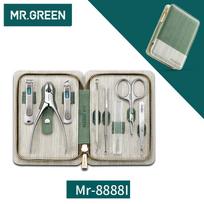 MR.GREEN Manikiūro rinkinys Pedikiūro rinkiniai Nagų kirpimo mašinėlės Nerūdijančio plieno Profesionali nagų karpymo priemonė su kelioniniu dėklu Rinkinys gray