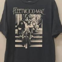 Retro Fleetwood Mac T shirt, Retro Rock Band Pattern T shirt, Men's Harajuku Style Summer Unisex Casual T shirt 130 gray