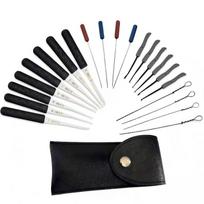 11Pcs Locksmith Extractor Tools Kit with Tension Wrench - Broken Key Removal Set for Home And Family Use Life Helper white