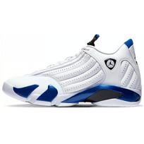 Air Jordan 14 Retro 'Hyper Royal' (Unisex) White / Hyper Royal / Black Vintage Basketball Shoes 487471 104 42.5 white