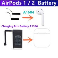 New Battery for Airpods 1st 2nd A1604 A1602 A1523 A1722 A2032 A2031 Air Pods 1 2 Wireless Headset Charging Compartment Box A1596 A1604X2 A1596X1 black