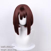 The Amazing Digital Circus Pomni Cosplay Wig 35cm Brown Synthetic Heat Resistant Unisex Roleplay Party One Size black