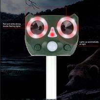 Solar Ultrasonic Animal Repeller for Mice Birds Insects Outdoor Pest Control Device gray