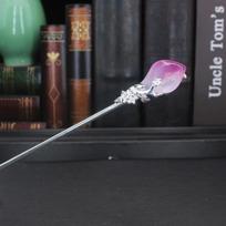 Vintažinis metalinis gėlių plaukų segtukas moterims, antikinė plaukų lazdelė mergaitei, plaukų segtukas, kostiumo, kinų Hanfu plaukų aksesuarai, kuodelio formavimo priemonė brown