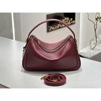 Genuine Leather Women's Bag Fashionable and Versatile Dumpling Bag New Crossbody Bag Women's Bag High End Niche Shoulder Bag gray