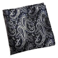 Vyriška vestuvių vakarėlio paisley žakardo kišeninė skarelė gray