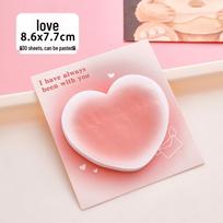 Irregular Gradient Sticky Notes - Tearable, High-Value Student Reminder and Study Stationery. 8.6*7.6 cm pink