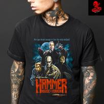 Men's and Women's T-shirts Hammer 'House of Horror' (1980) Retro Horror Movie Tee Unisex XL black