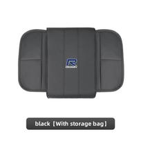 Car Armrest Box Pad Memory Foam Armrest  Leather Mat For Volvo Rdesign V60 V40 XC90 S60 S40 XC60 V50 V70 S90 XC40 EX90 EM90 S80L black