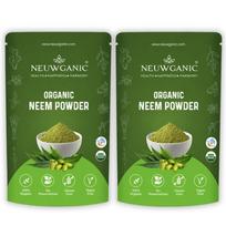 Neuwganic - Organic Neem Leaf Powder - Neem Powder for Face Pack, Eating, Hair & Skin Care - 200 Gm - Pack of 2