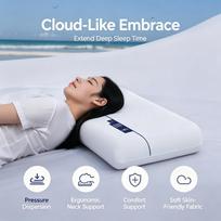 Deep‑Sleep Pro Hotel Memory Foam Pillow, Slow‑Rebound Zero‑Pressure Bed Sleeping Pillow 10cm gray