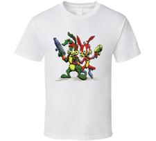 Jazz Jackrabbit Video Game Retro T Shirt L white