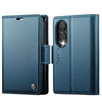 Samsung Galaxy Z Fold 8 dėklas Odinė piniginė RFID blokavimo kortelės lizdas Sulankstomas stovas Magnetinis smūgiams atsparus prabangus dangtelis Galaxy Z Fold 8 mėlyna