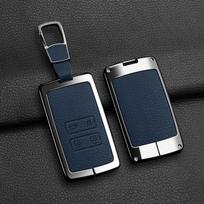 Metalinė odinė automobilio rakto dėklas dangtelis Renault Captur Megane Talisman Espace Clio Zoe Koleos Scenic Arkana Sandero Kadjar black