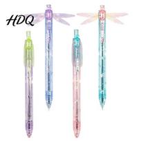 Handwriting Tools for Office Gleaming Wings Dragonfly Gel Pen Translucent Plastic Stationery with Interactive Decorative Pens Daily Use Flapping 0.5mm įvairiaspalvis