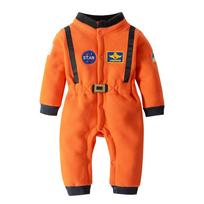 Mažylių berniukų astronautų kombinezonas Minkštas lengvas Cosplay vakarėliui Helovino kostiumui 100cm oranžinė