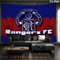 Rangers FC sieninė gobelenas, estetiškas margintas audinio pledas, tinkamas miegamajam, svetainei ir namų dekoravimui. 130cm x 150cm