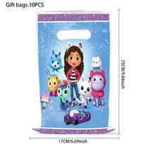 10/30pcs Gabby House Checkered Party Gift Bag Party Decorations Gabby Girl Loot Bags Candy Bags Party Supplies 5 Deep Sapphire gray