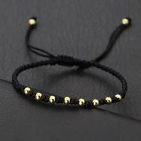 Geros sėkmės raudonos gijos apyrankė moterims vyrams rankų darbo reguliuojama virvutė makramė apyrankė Pulsera Cuerda Geriausia dovana mylimajam Joias juoda