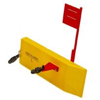 Left/Right Side Fishing Side Planer Board Trolling Diving Board for Fishing Planer Board with Flags Inset Planer Board yellow