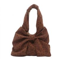 Women’S Casual Bag High-Quality Dumpling Tote Bag Bow Print Bag Versatile Large Capacity Tote For Campus Use Shopping Decorative pilka