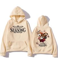 Hollow Knight Silksong Hot Game Hoodies Long Sleeve Fashion Casual Pullovers High Street Women Men Sweatshirt Fashion Streetwear L beige
