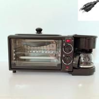 3-in-1 Multi-functional Breakfast Station: 110V/220V Toaster and Mini Electric Oven