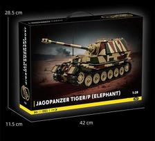 Ferdinand Elephant Style Heavy Tank Destroyer Model Toy 1750pcs NO.97023 Educational Building Blocks Historical Military Vehicle 97023 gray