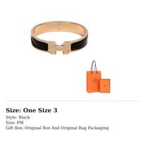 HERMES Clic H apyrankė Pm Rožinio aukso atspalvio H700001FO01PM One Size 3 juoda