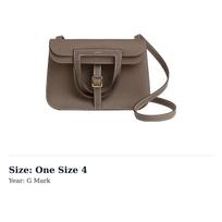 HERMES Halzan Clemence Veršienos Pasagos Rankinė, Nešiojama Per Petį Rankinė, Pečių Rankinė Įprasta Moteriška H082027CC18 One Size 1 gray