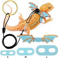 for Outing Walking Portable Gecko Chest Strap Lizard Traction Rope Lizard Harness Reptile Leash mėlyna