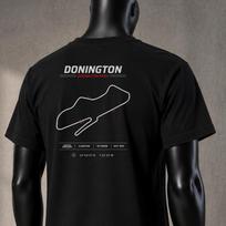 Donington Race Track Map Circuit Layout Motorsport Gift Tee For F1 Track Fans Shirt gift for him oversized shirt race car birthday racing 130 black
