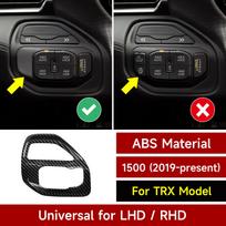 For Dodge RAM 1500 2500 3500 2019-2026 Car Center Console Gear Shift Panel Cover Carbon Fiber Interior Sticker ABS Accessories black