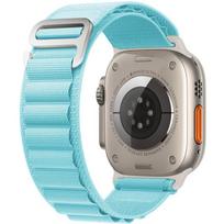 Nylon Strap for Apple Watch 1/2/3/4/5/6/7/8/9/10/11/SE Ultra 1/2/3 42/44/45/46/49mm, Blue blue
