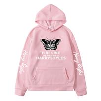 Harry Styles Peripheral Print Fashion Loose Long-Sleeved Pullover Autumn Men'S And Women'S Hooded Sweater XL white